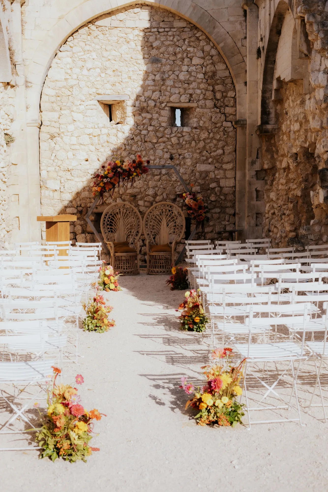 Wedding ceremony at Sarson's Lands