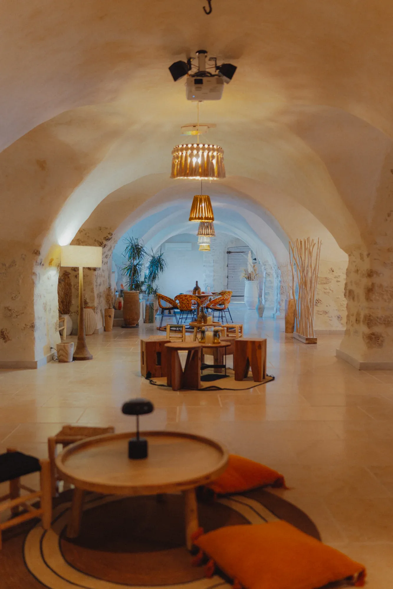 The vaulted room