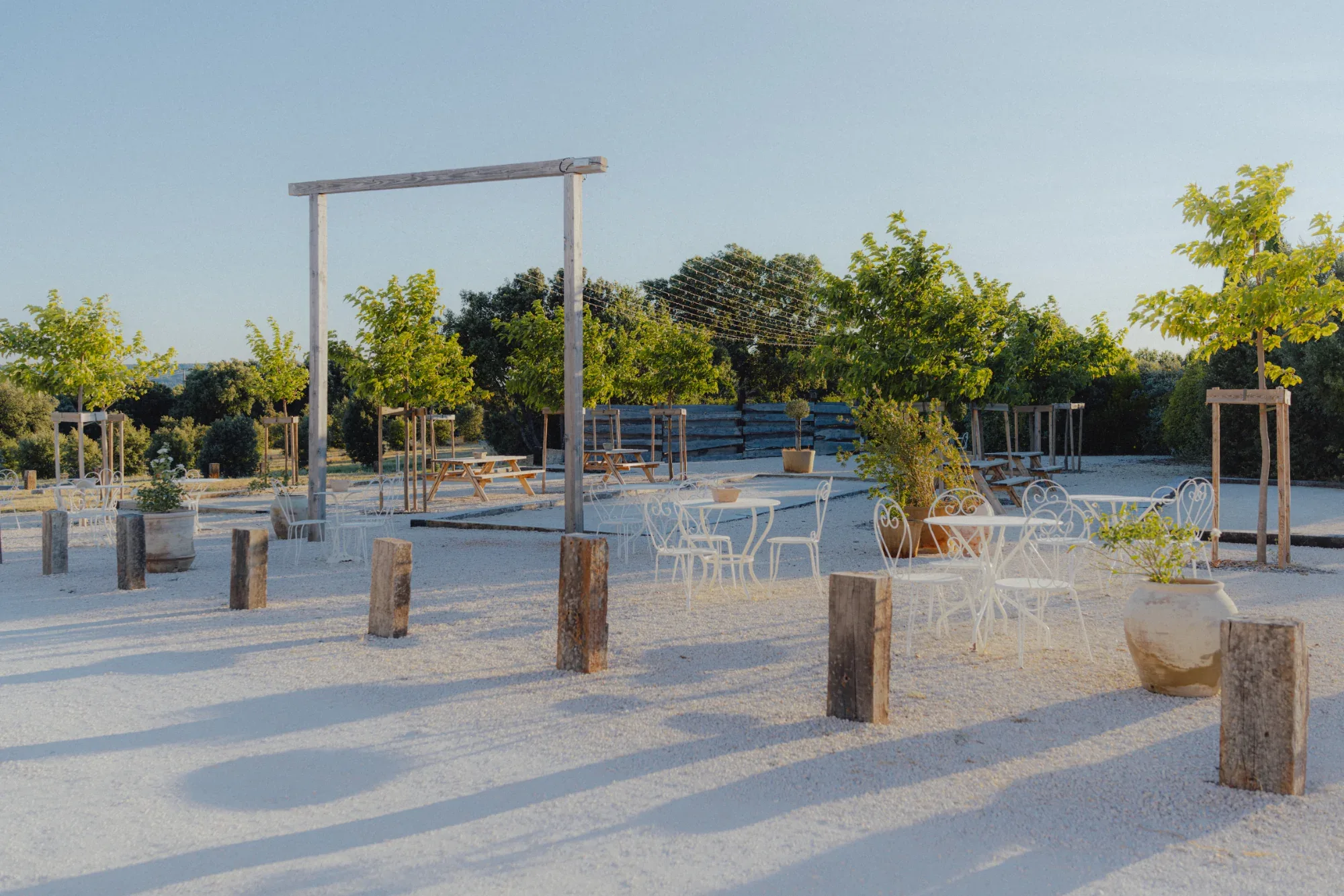 The pétanque courts