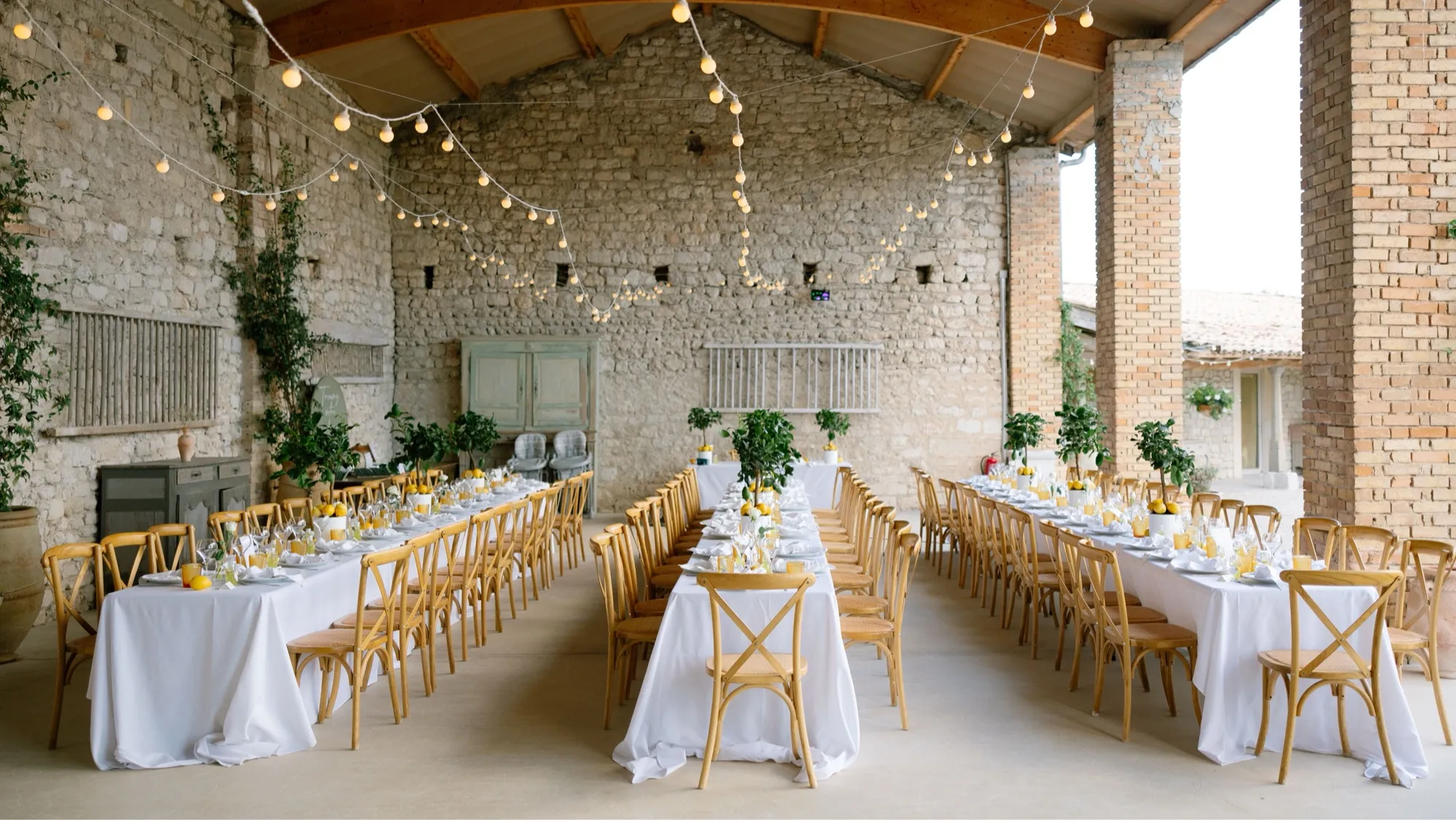 Wedding reception in the private estate